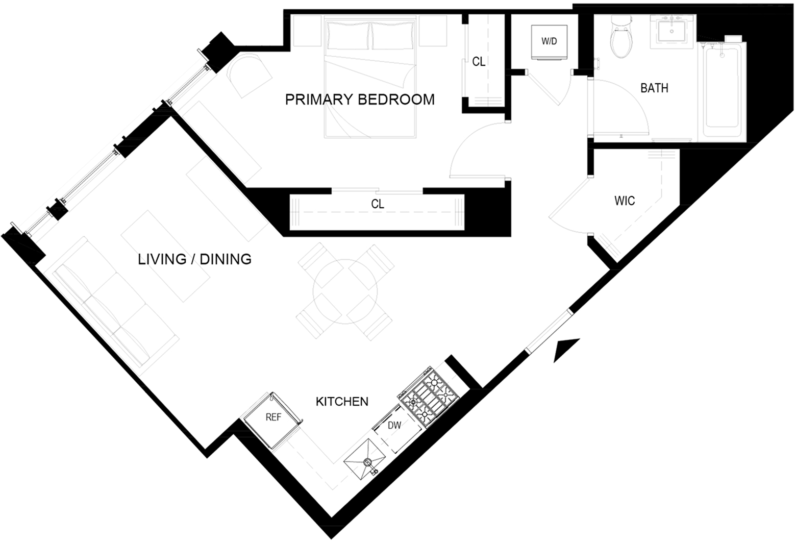 Floor plan layout diagram for 507-907